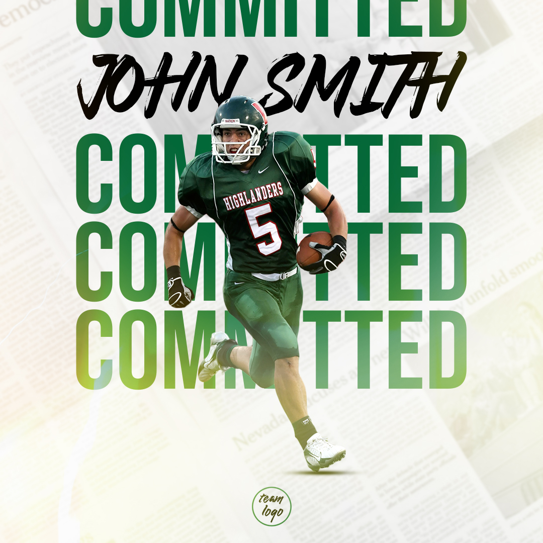 Committed Sports Graphic PSD